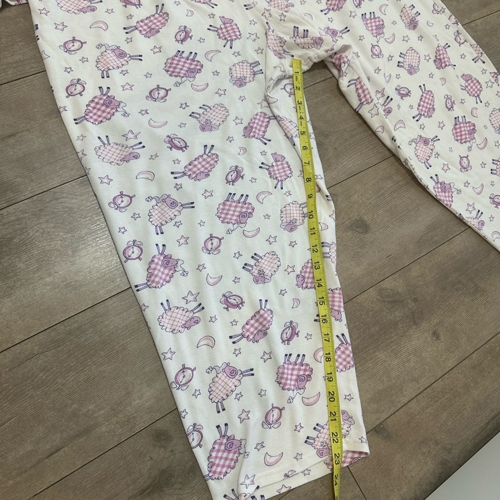 Sears White and Purple Sheep Print Pajama Set - Two-Piece Sleepwear - Picture 12 of 16